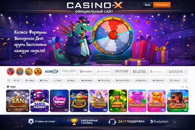Страница бонусов Casino X